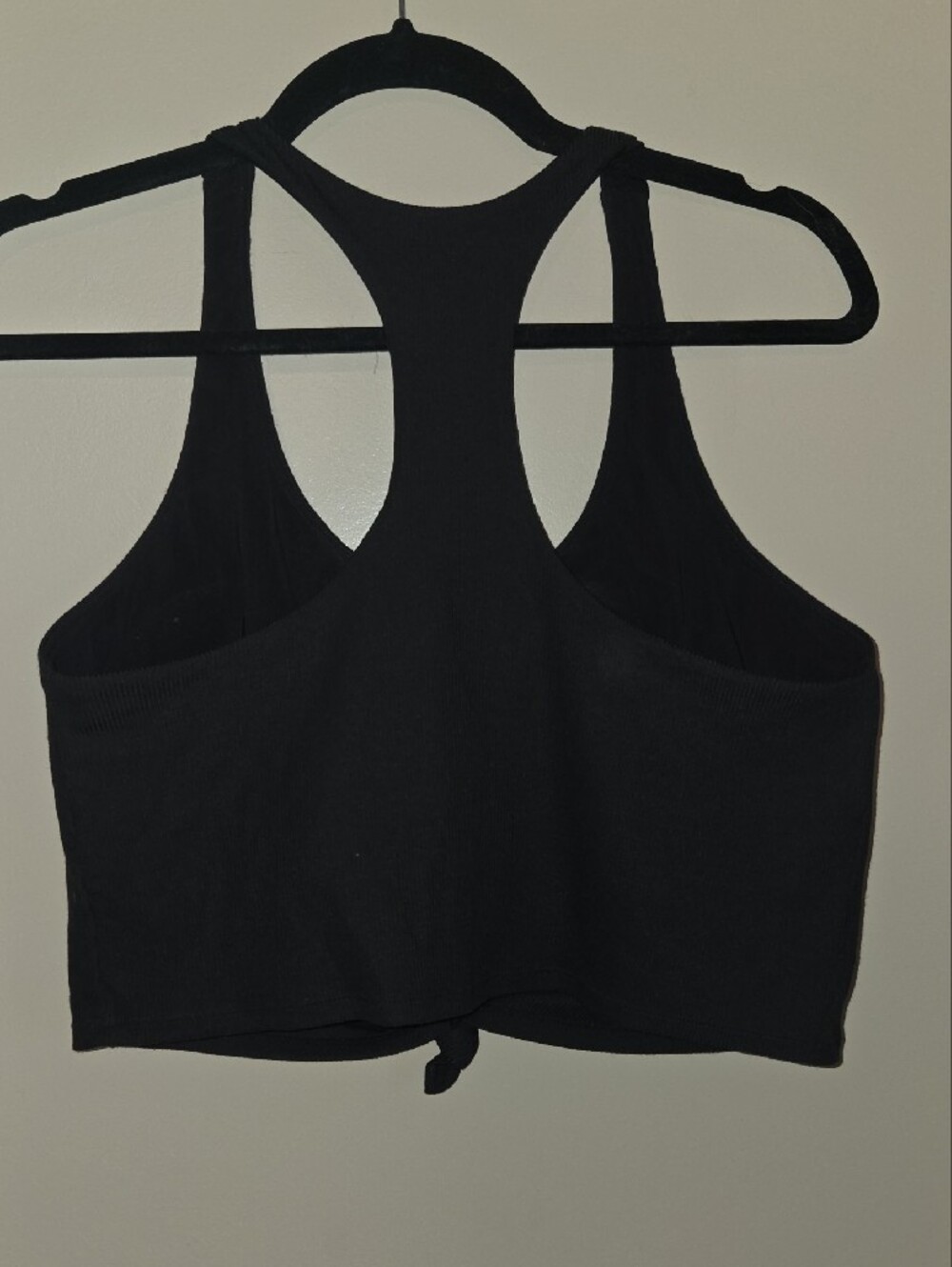 JoyLab Black Knot-Front Crop Tank - Picture 4 of 6
